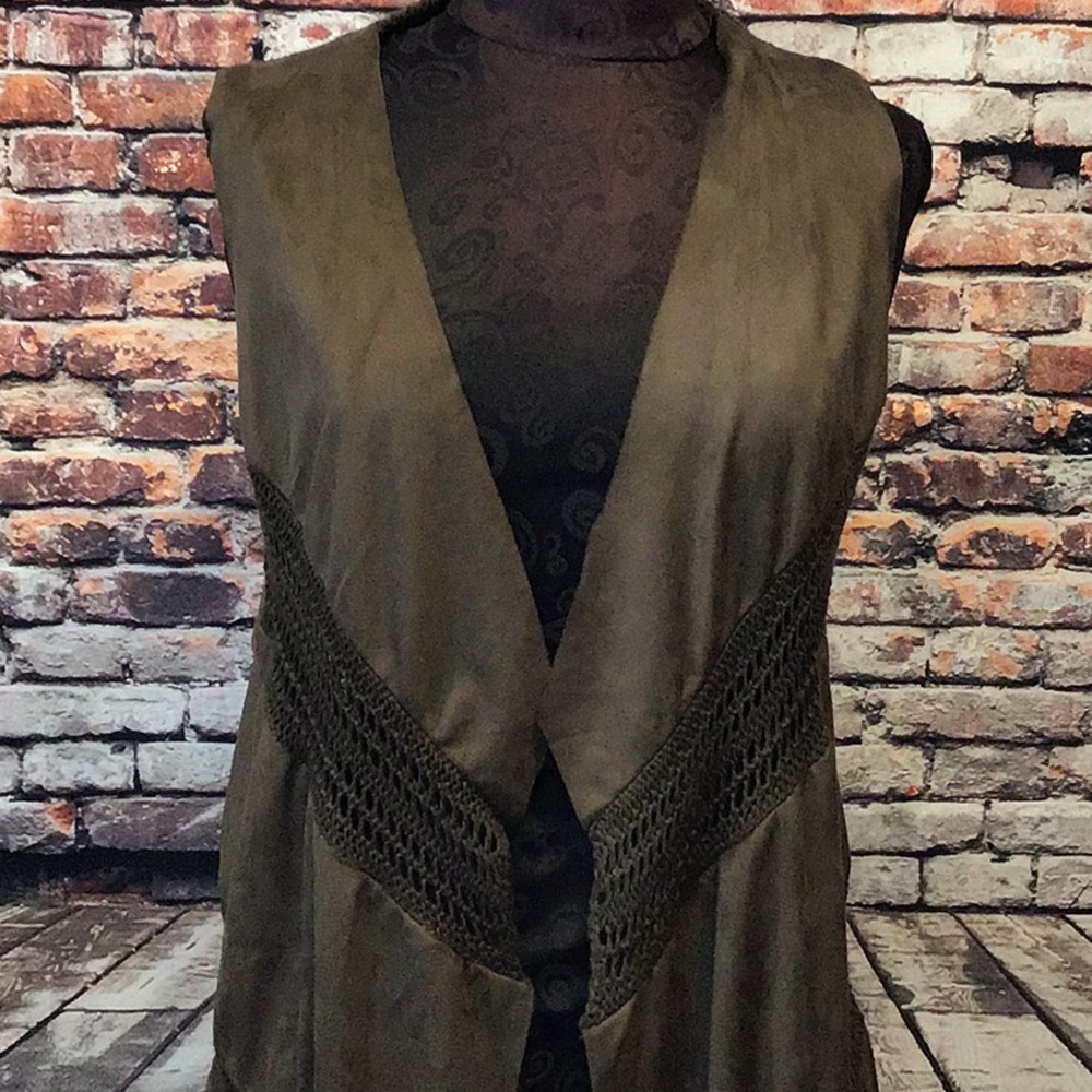 EVELYN blue Long sweater vest